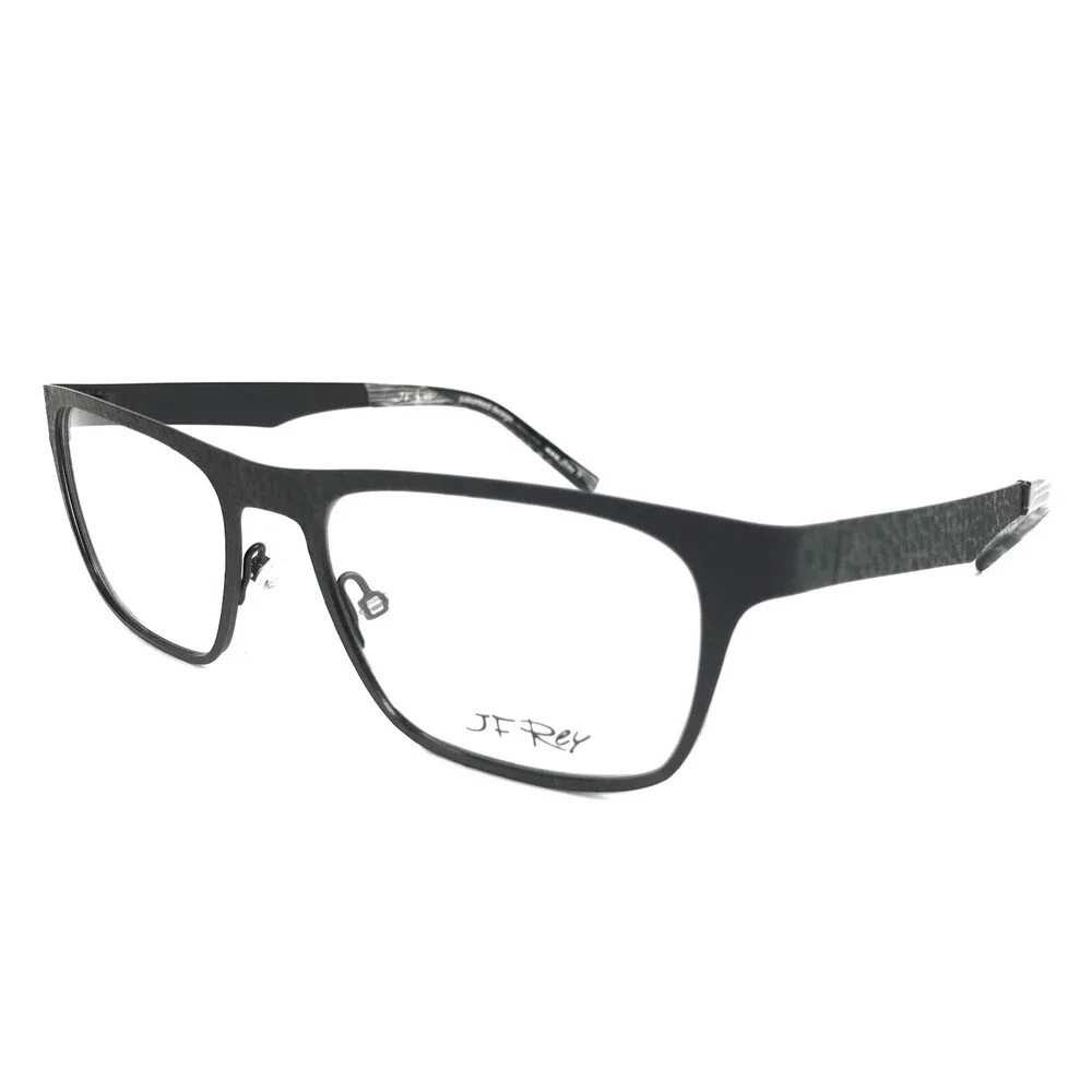 J.F. Rey Eyeglasses Frames JF2599 0000 Matte Black Textured Webbing 53-18-130